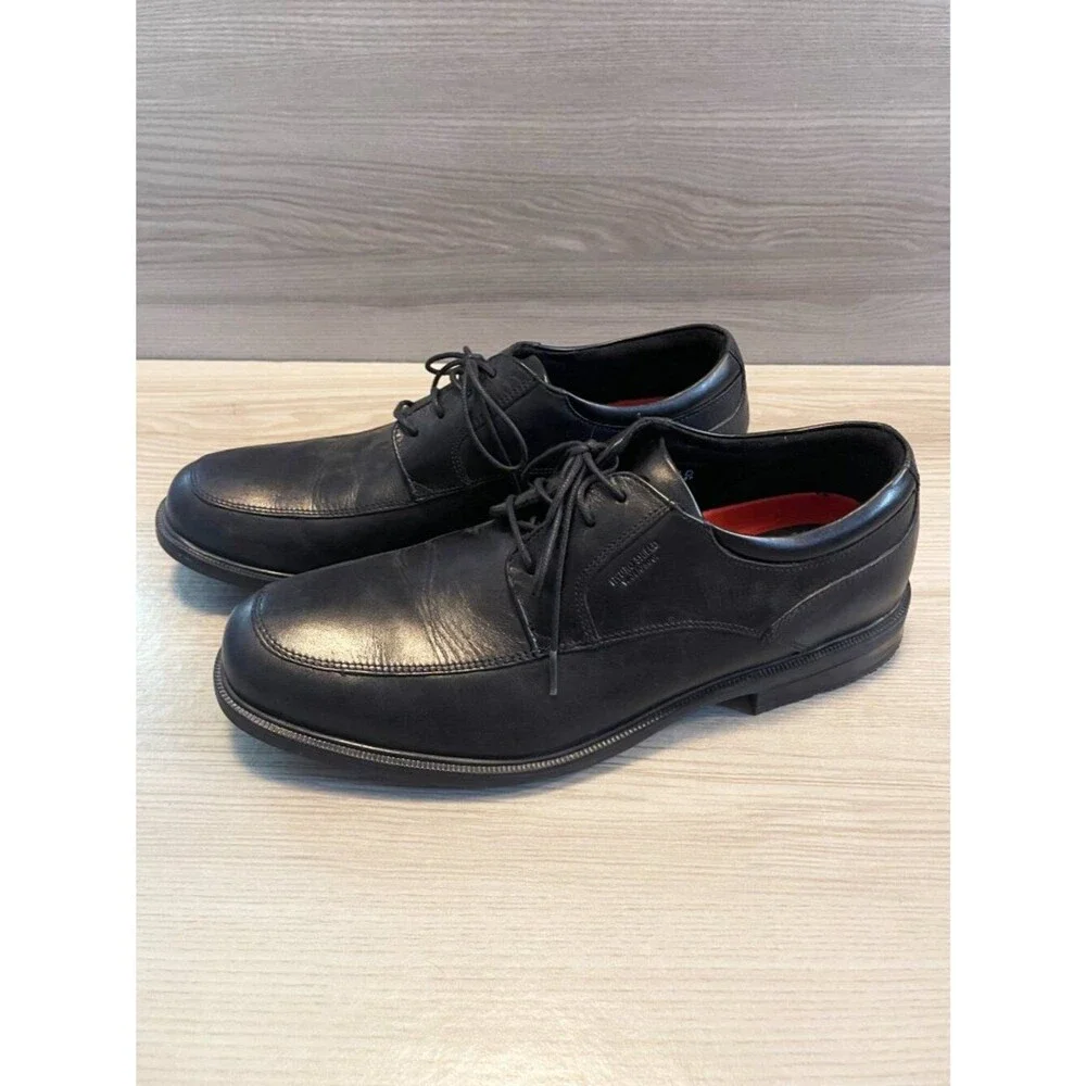 Rockport Hydro-Shield Waterproof Men's Black Leather Dress Shoes Size 11M TruTEC